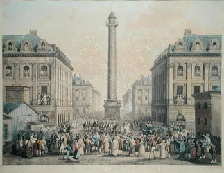 Charles-Ferdinand de Francia (1778-1820) Duque de Berry regresando a las Tullerías a través de la Place Vendome, 1814